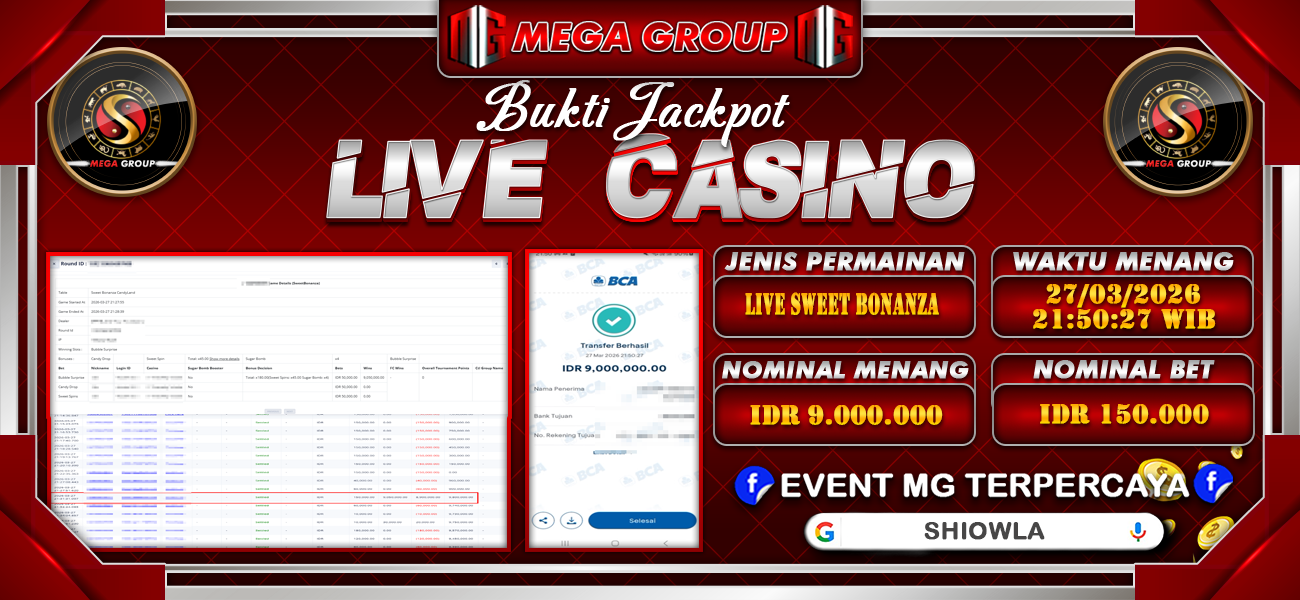 Bukti JP situs Shiowla hari Jumat, 27 Maret 2026